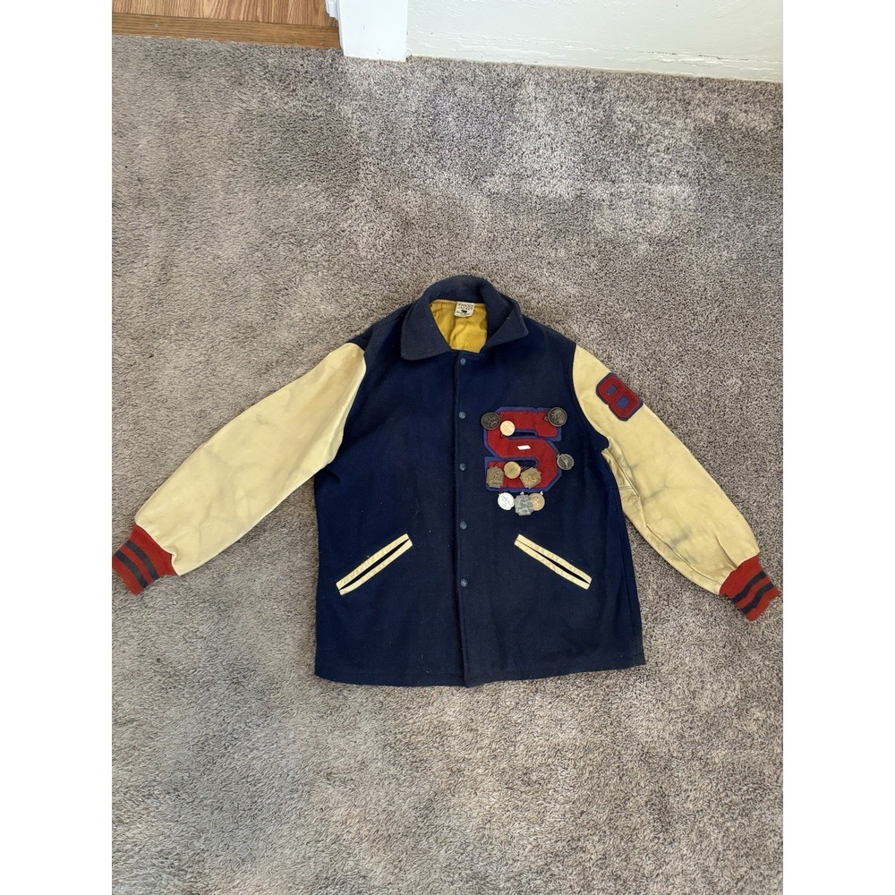 Varsity Jacket High School 80s‎ men's embroidered Letterman Kaye Bros